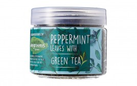 Wingreens Farms Pepper Mint Leaves Green Tea  Jar  60 grams